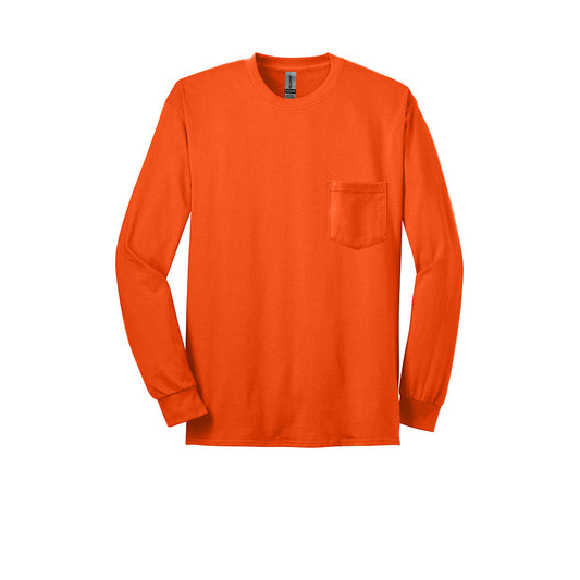 Gildan® - Ultra Cotton® 100% US Cotton Long Sleeve T-Shirt with Pocket