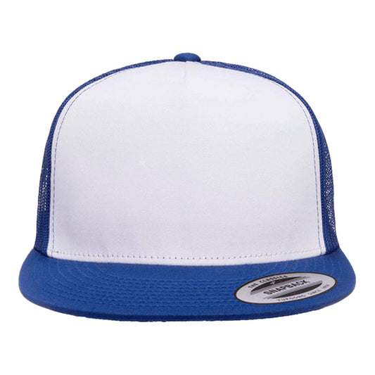 Yupoong Five-Panel Trucker with White Front Panel