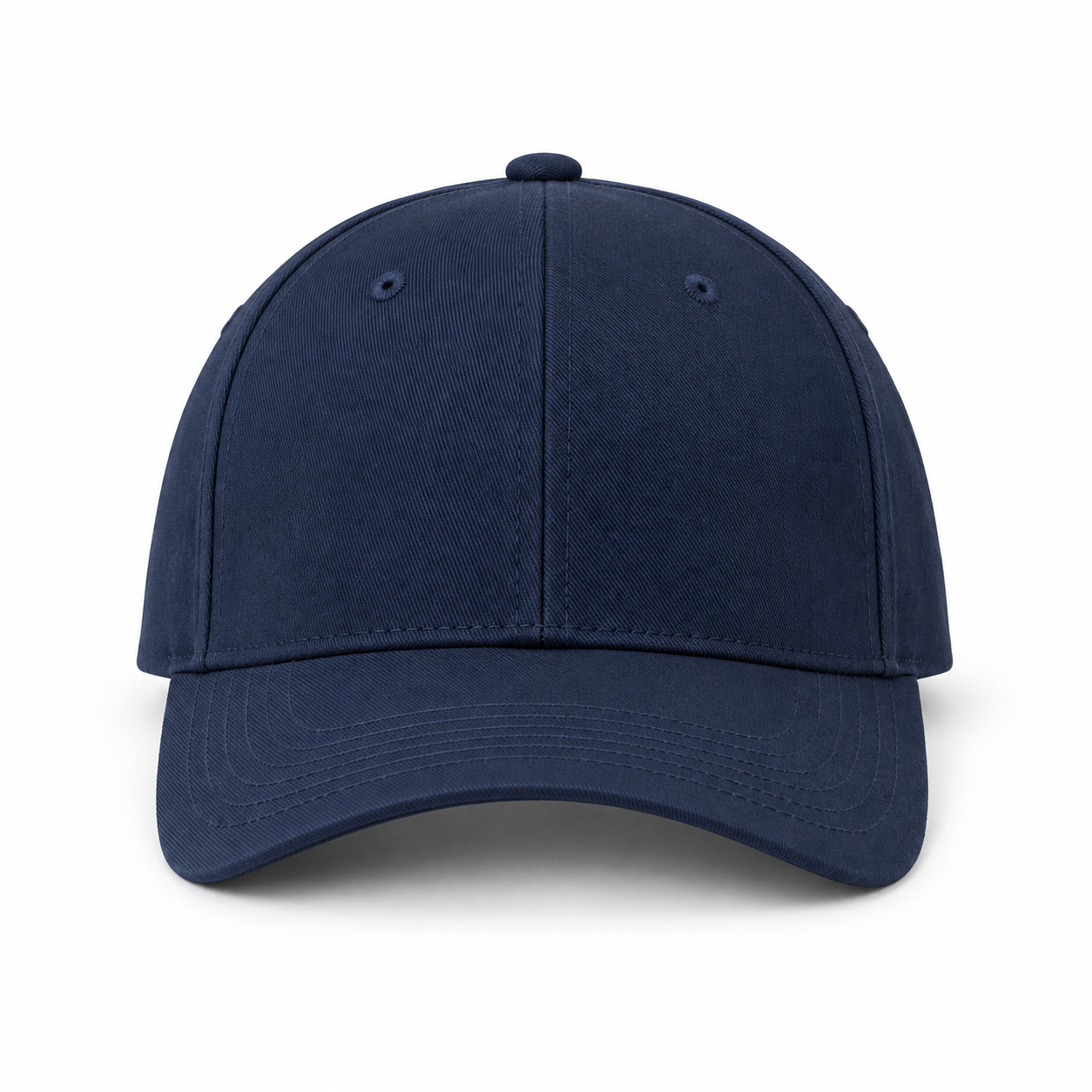 Front-facing navy structured hat