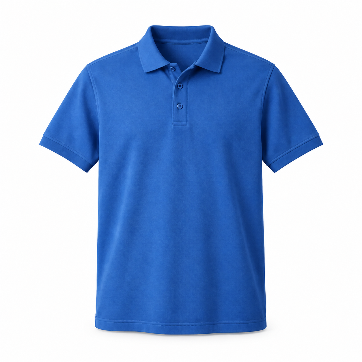 Blue polo shirt